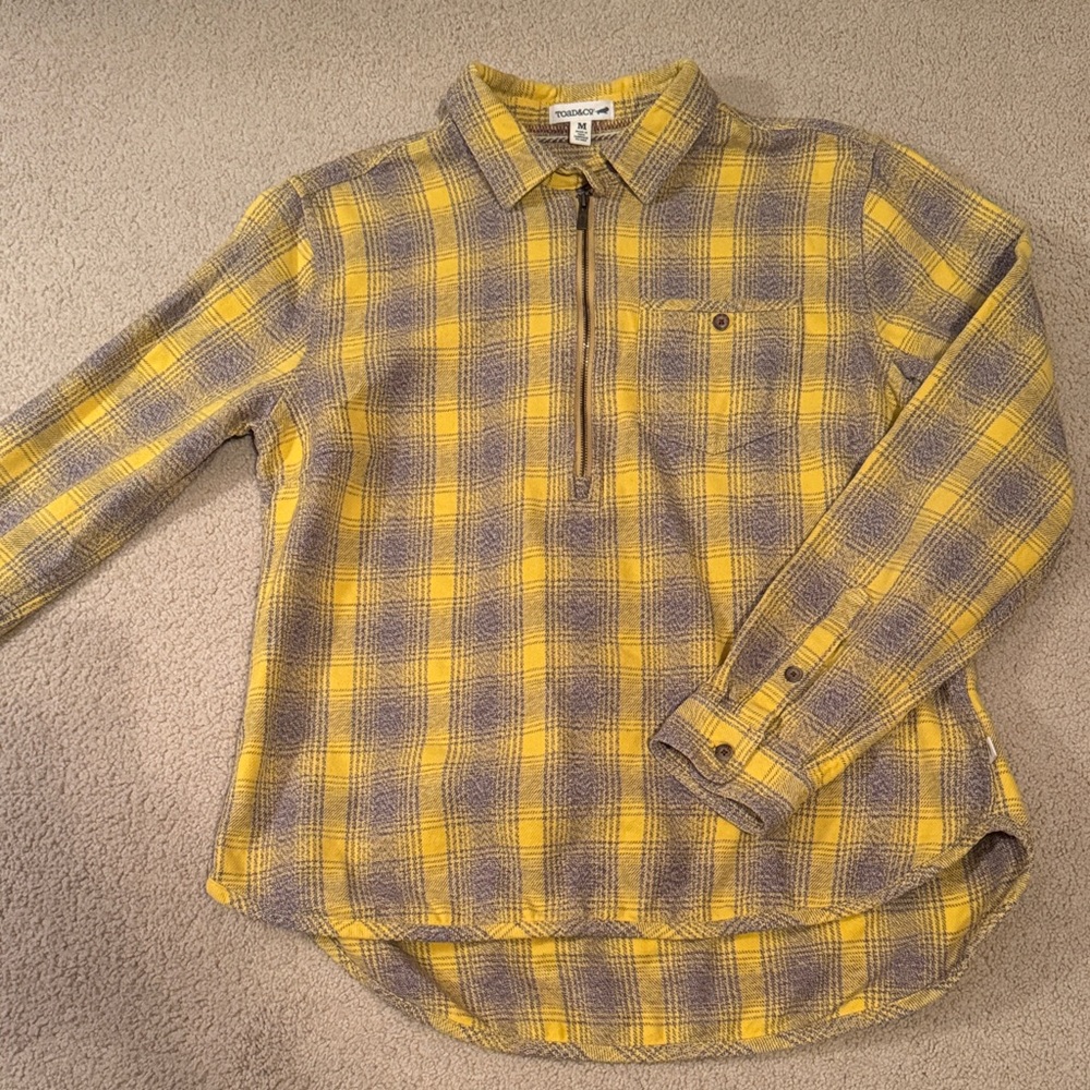 Toad and CoYellow and Gray Plaid Shirt